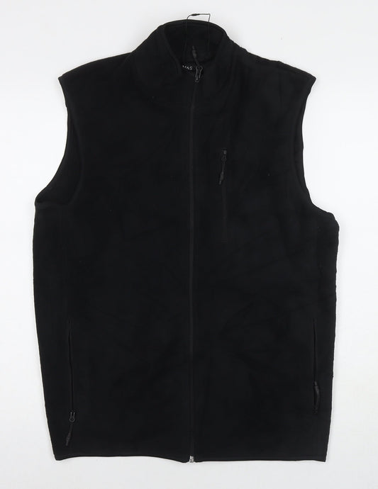 Marks and Spencer Mens Black Jacket Size M Zip