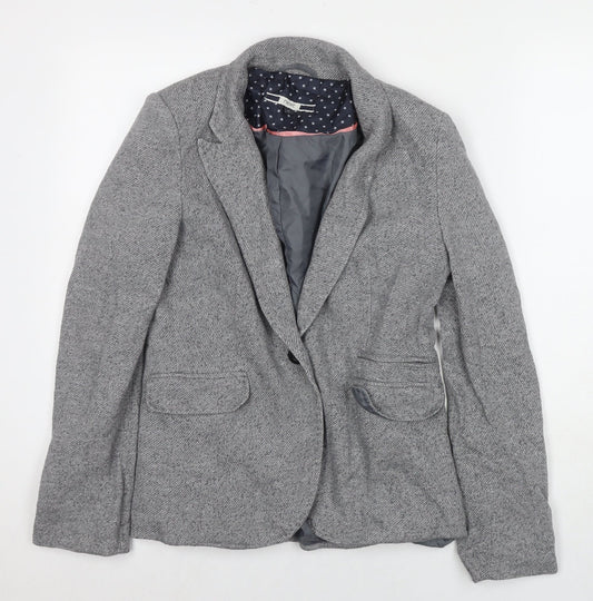 NEXT Womens Grey Jacket Blazer Size 12 Button