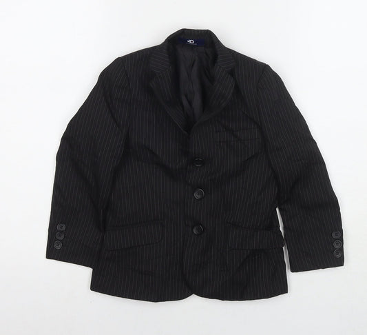 Duck & Dodge Boys Black Jacket Blazer Size 4 Years Button
