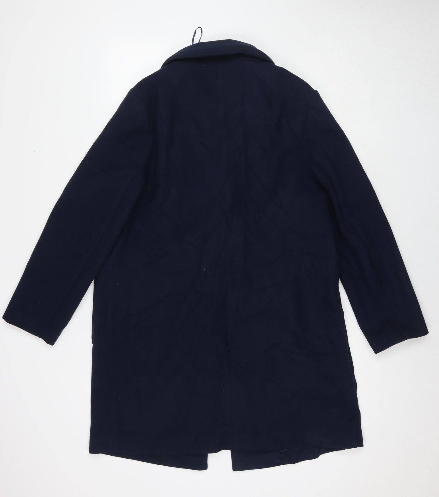 Marks and Spencer Womens Blue Overcoat Coat Size 14 Button