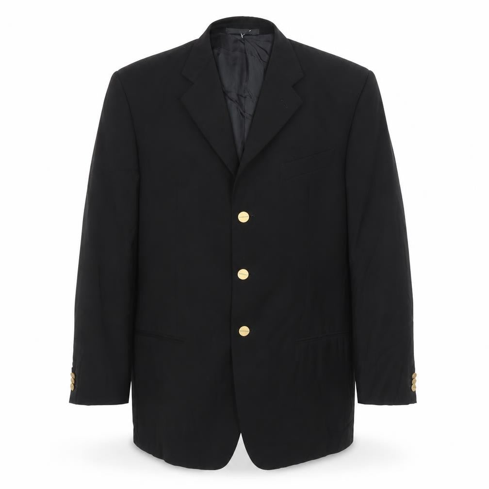 Giorgio Armani Mens Black Jacket Blazer Size 40 Button