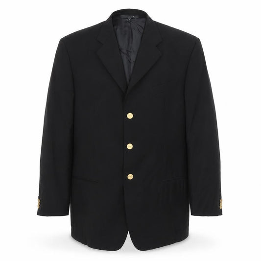 Giorgio Armani Mens Black Jacket Blazer Size 40 Button
