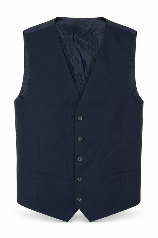 Marks & Spencer Mens Blue Polyacrylate Fibre Jacket Suit Waistcoat Size 42 Regular