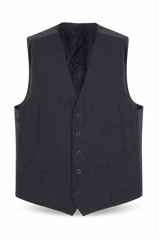 Marks & Spencer Mens Grey Wool Jacket Suit Waistcoat Size S Regular