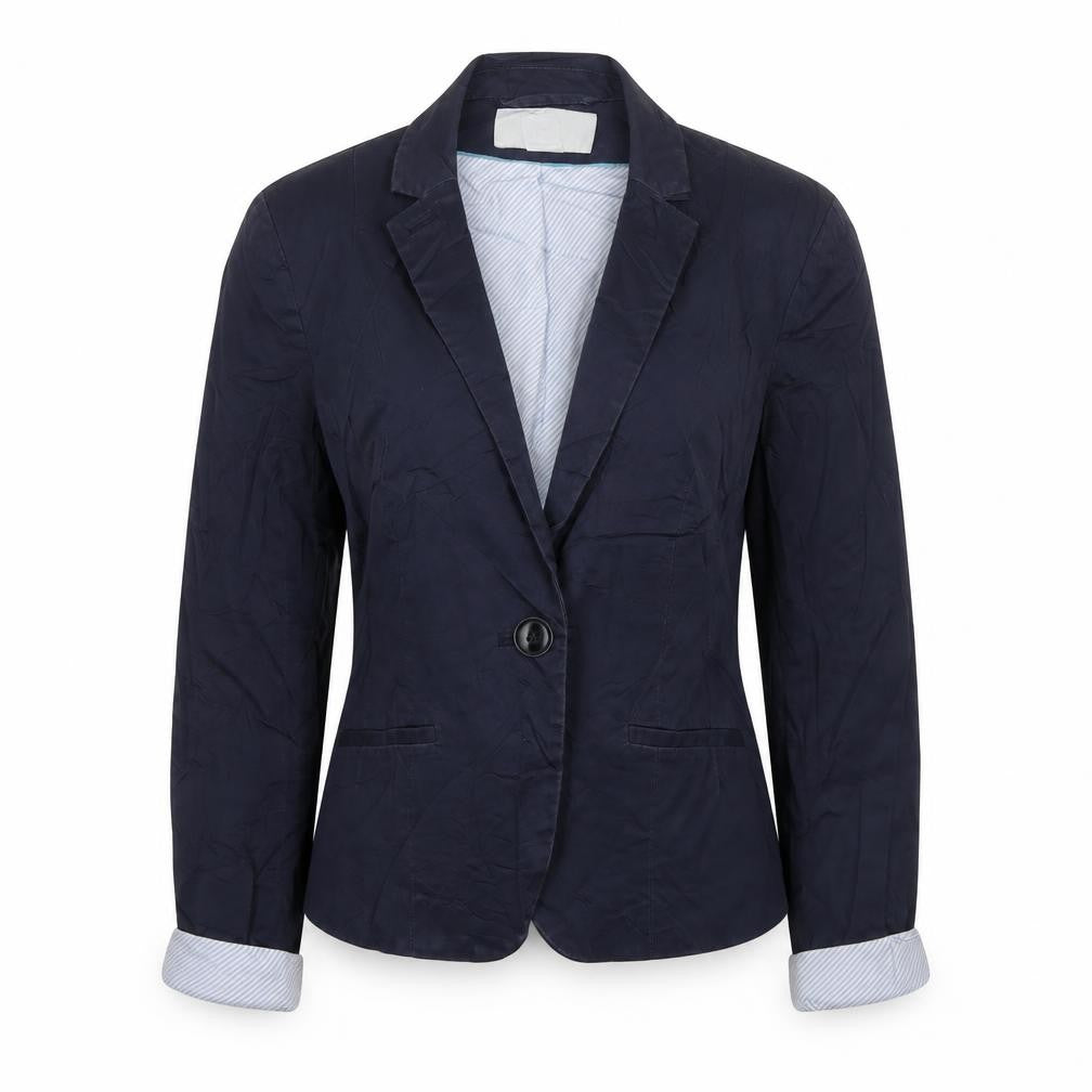 H&M Womens Blue Jacket Blazer Size 8 Button