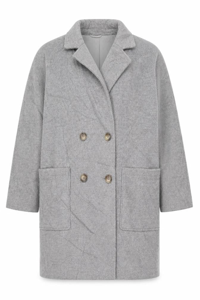 Marks and Spencer Womens Grey Overcoat Coat Size 18 Button