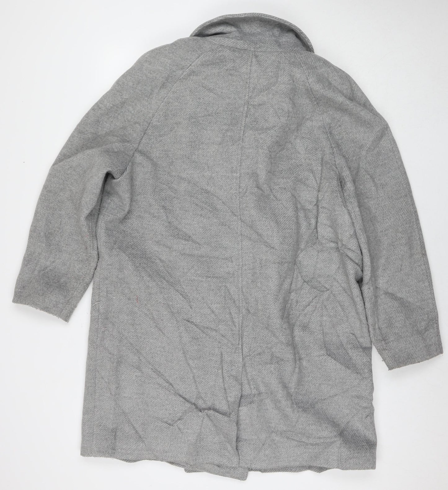 Marks and Spencer Womens Grey Overcoat Coat Size 18 Button