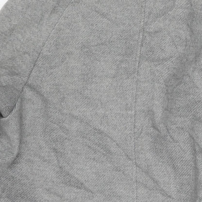 Marks & Spencer Womens Grey Overcoat Coat Size 18 Button