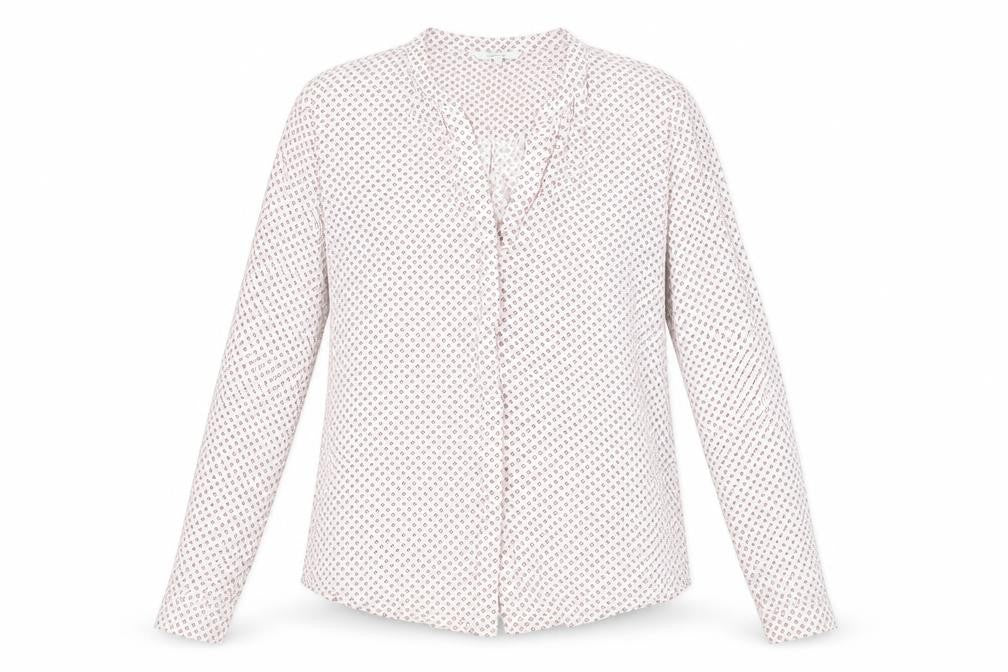Sandwich Womens Pink Geometric Viscose Basic Button-Up Size 10 V-Neck