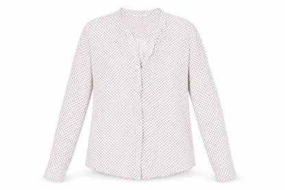Sandwich Womens Pink Geometric Viscose Basic Button-Up Size 10 V-Neck