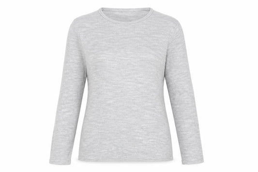 Next Womens Grey Crew Neck Cotton Pullover Jumper Size S - Lightweight
