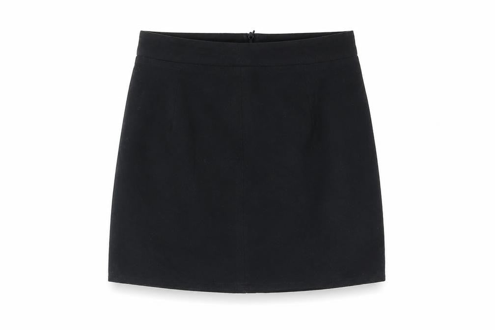 Hearts & Bows Womens Black Polyester Mini Skirt Size 4 Zip