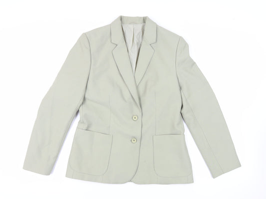 St Michael Womens Green Jacket Blazer Size 14 Button - Vintage