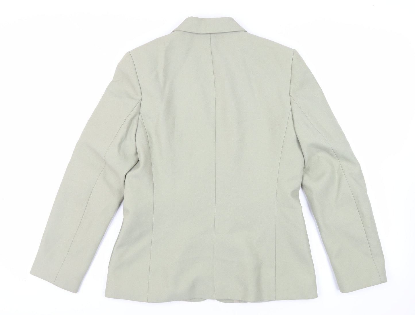St Michael Womens Green Jacket Blazer Size 14 Button - Vintage