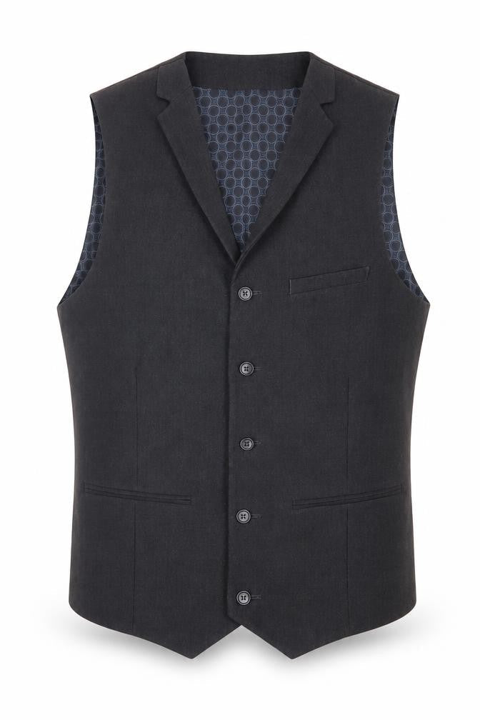 ASOS Mens Grey Polyester Jacket Suit Waistcoat Size 38 Regular