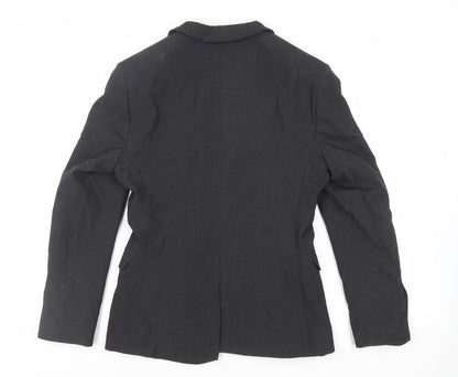 Back view of ASOS men’s grey polyester jacket suit jacket, size 38, regular