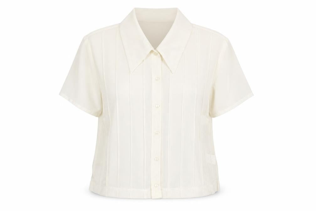Wallis Womens Ivory Polyester Basic Blouse Size 12 Collared
