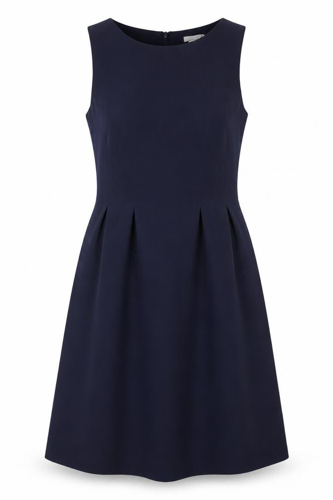 H&M Womens Blue Polyester A-Line Size 10 Boat Neck