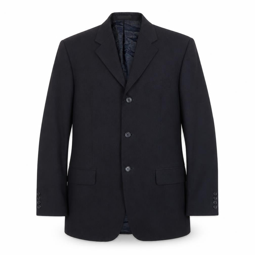 BHS Mens Black Polyester Jacket Suit Jacket Size 38 Regular