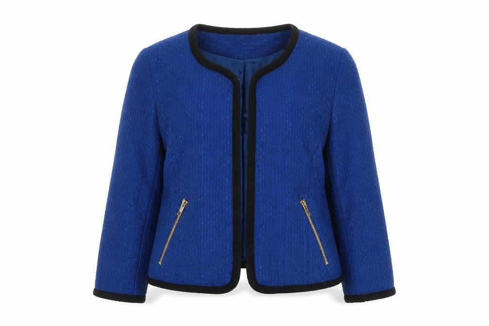 H&M Womens Blue Jacket Blazer Size 12
