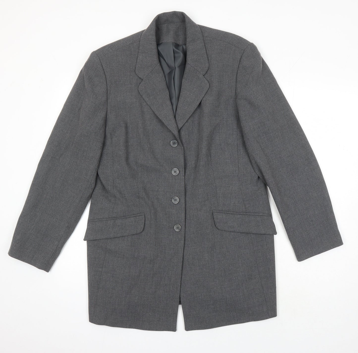 Debenhams Womens Grey Jacket Blazer Size 16