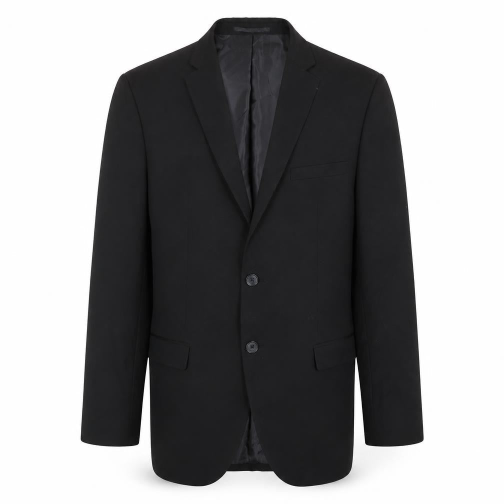 Carreman Mens Black Polyester Jacket Blazer Size 38 Regular