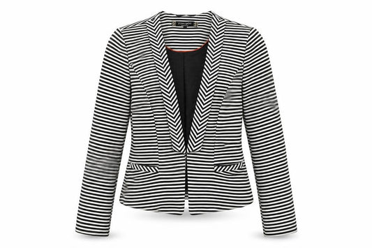 Front view of Principles women’s multicoloured polka dot jacket blazer, size UK 10