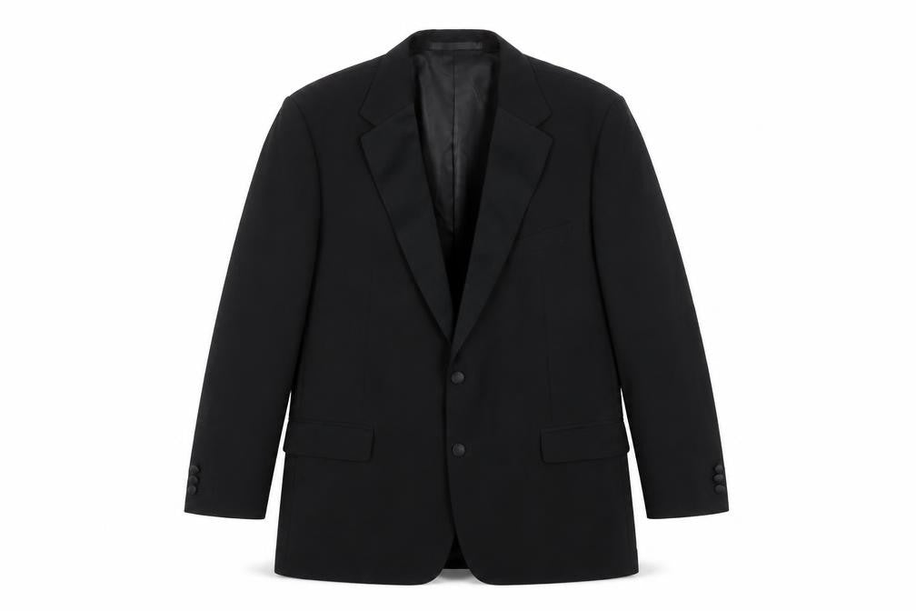 Marks & Spencer Mens Black Polyester Jacket Blazer Size 44 Regular