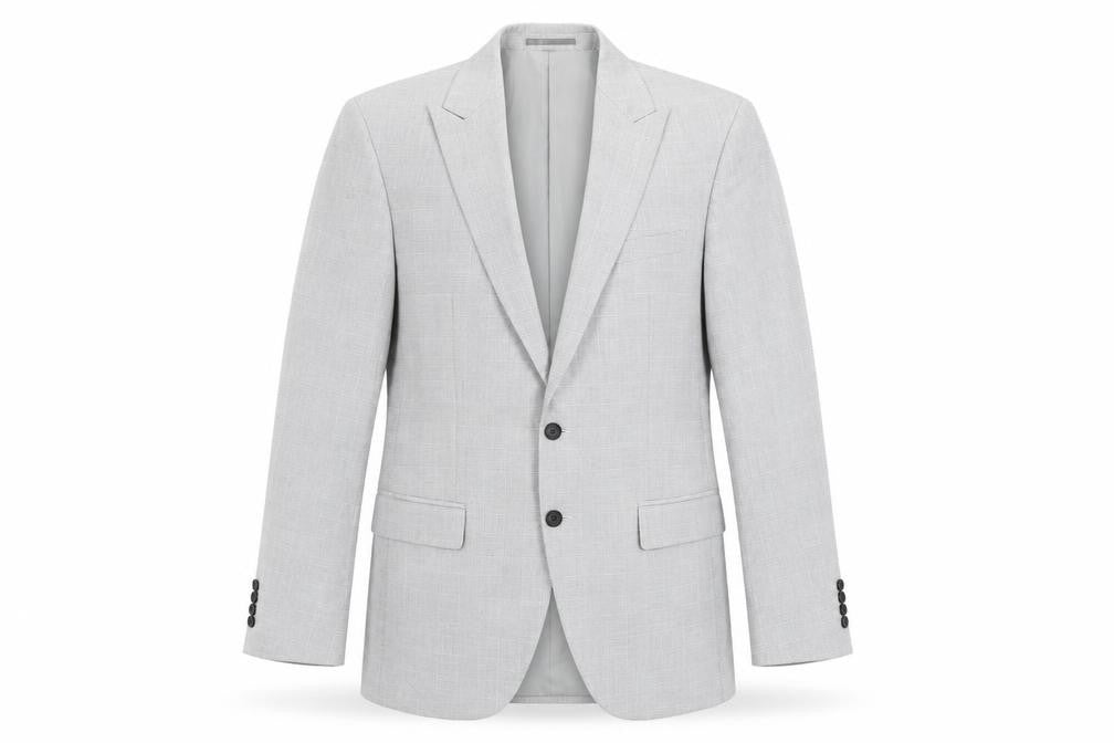 Marks & Spencer Mens Grey Check Polyester Jacket Blazer Size 42 Big & Tall