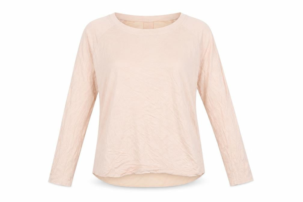 FOREVER 21 Womens Pink Polyester Basic T-Shirt Size L Round Neck