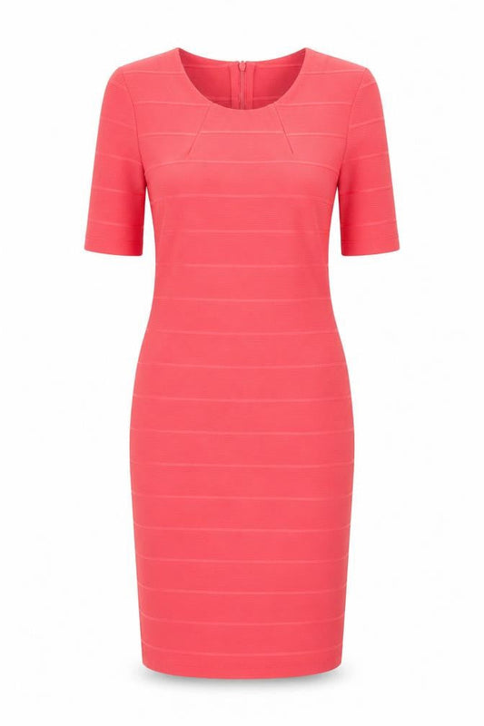 Dorothy Perkins Womens Pink Polyester Bodycon Size 12 Round Neck Zip