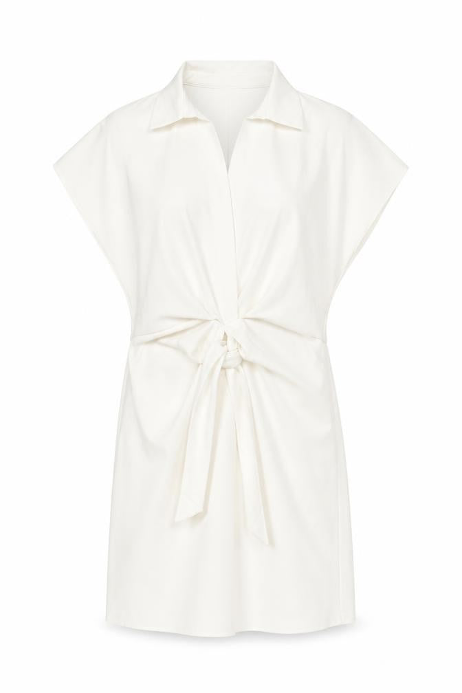 ASOS Womens White Polyester Shift Size 10 Collared Pullover