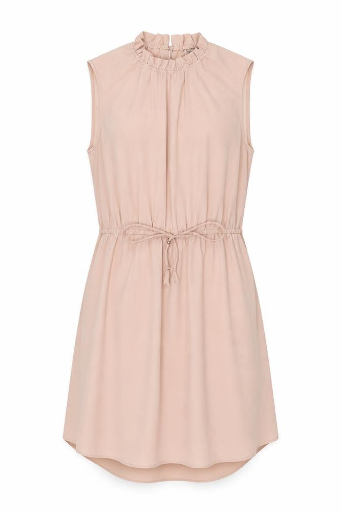 H&M Womens Pink Polyester Shift Size 12 Round Neck Button