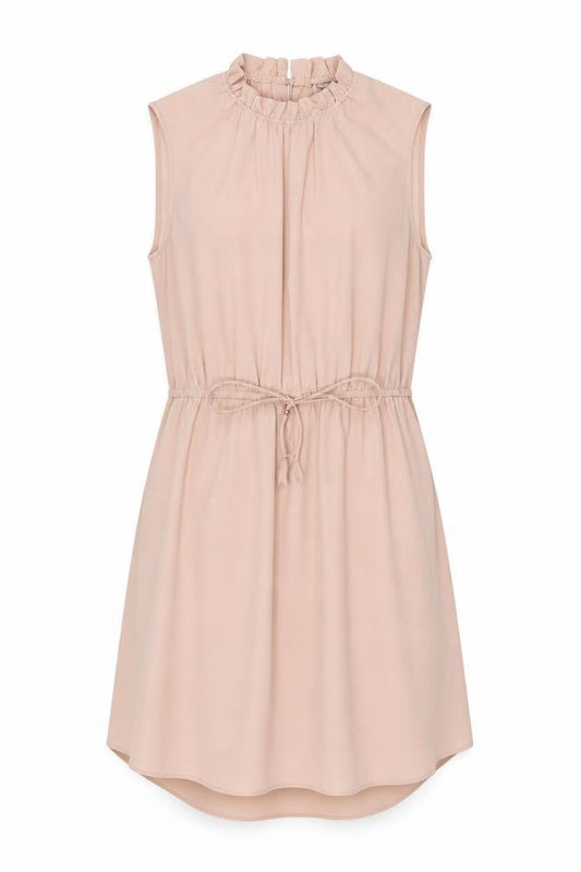 H&M Womens Pink Polyester Shift Size 12 Round Neck Button
