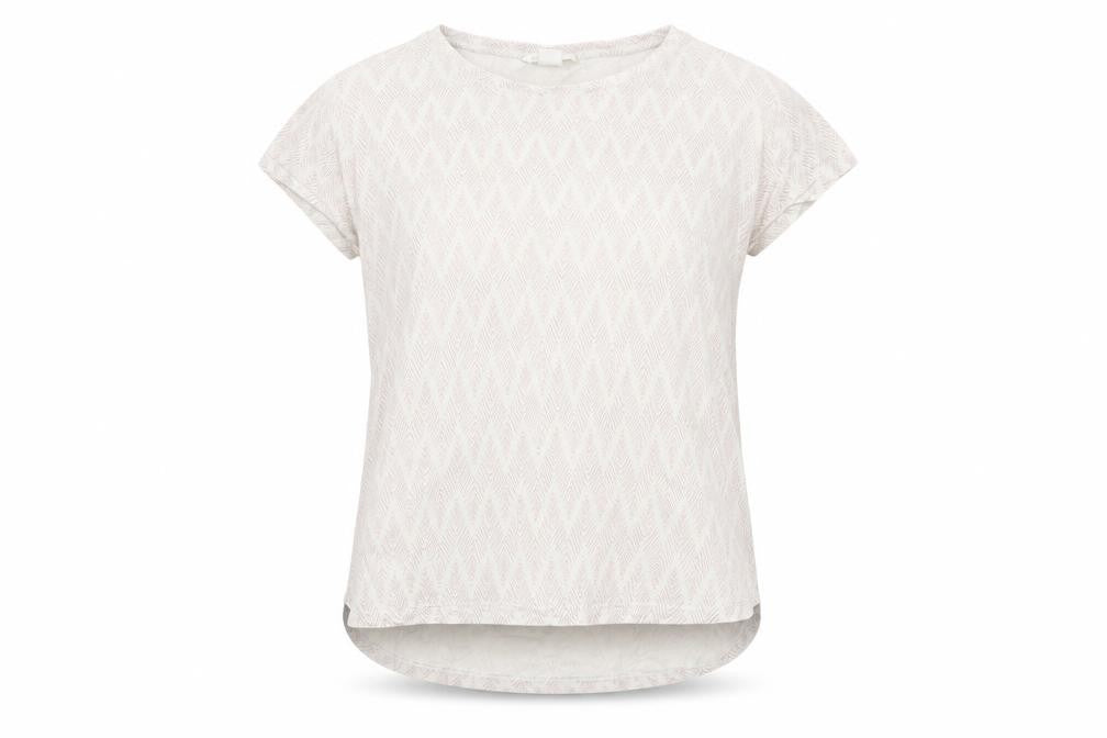 H&M Womens White Geometric Cotton Basic T-Shirt Size XS Round Neck
