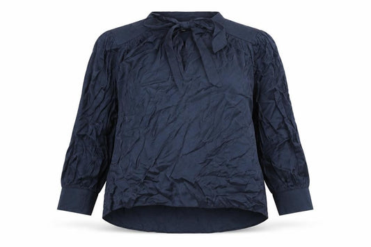 River Island Womens Blue Viscose Basic Blouse Size 12 Round Neck