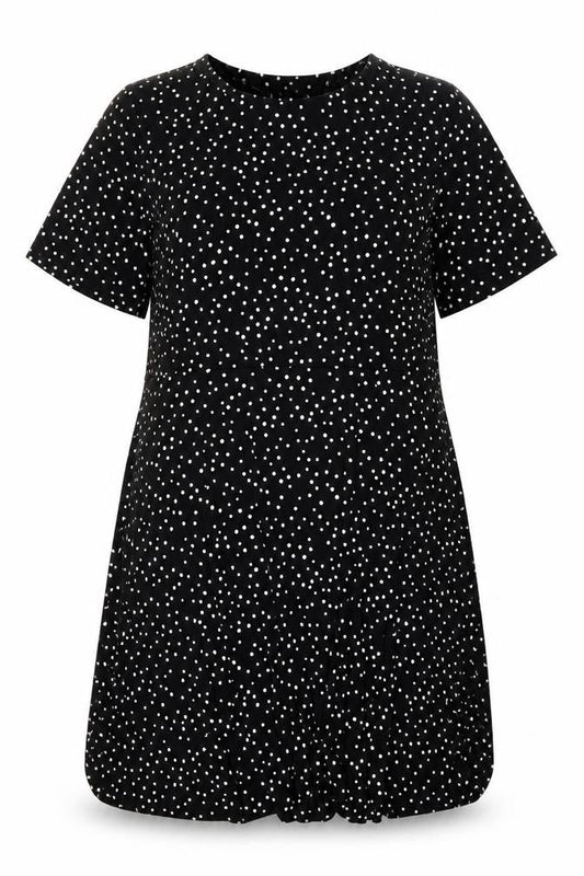 Debenhams Womens Black Polka Dot Polyester Shift Size 22 Round Neck Pullover