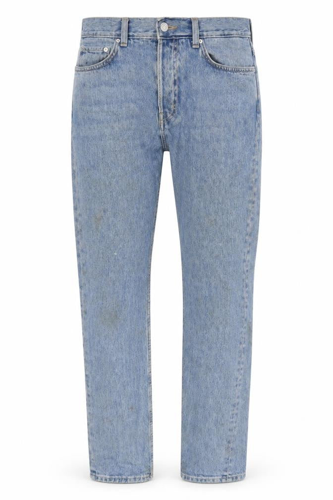 Weekday Mens Blue Cotton Straight Jeans Size 30 in L32 in Regular Button