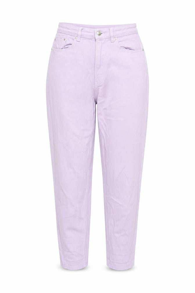 H&M Womens Purple Cotton Mom Jeans Size 10 L29 in Regular Zip