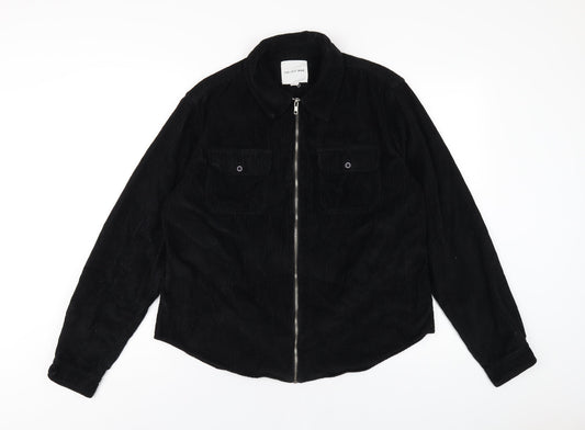 The Idle Man Mens Black Jacket Size L Zip
