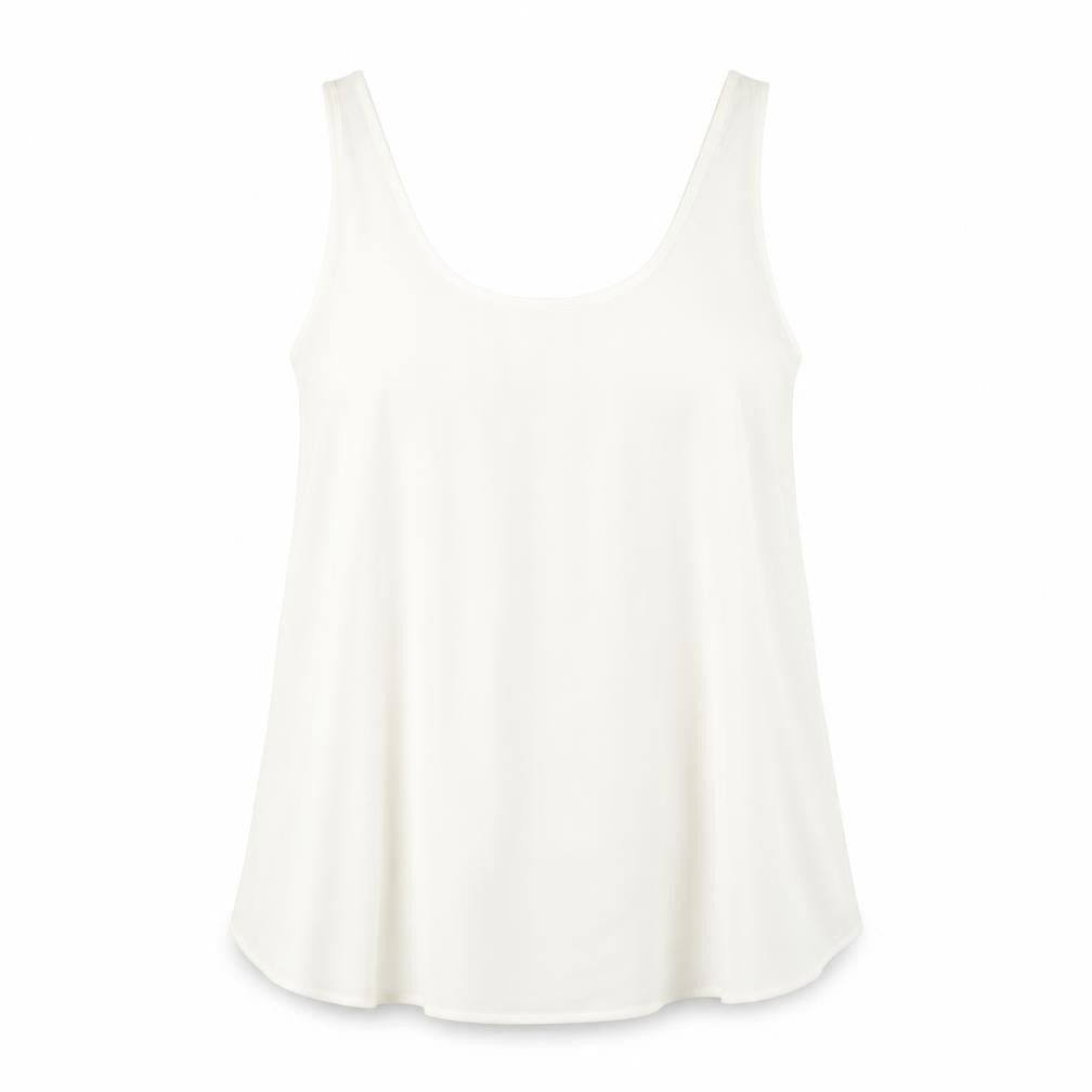 Marks & Spencer Womens Ivory Polyester Basic Tank Size 20 Scoop Neck