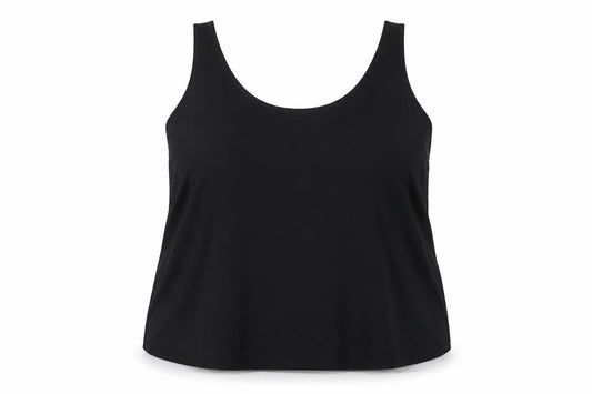 Marks and Spencer Womens Black Polyester Basic Tank Size 20 Scoop Neck