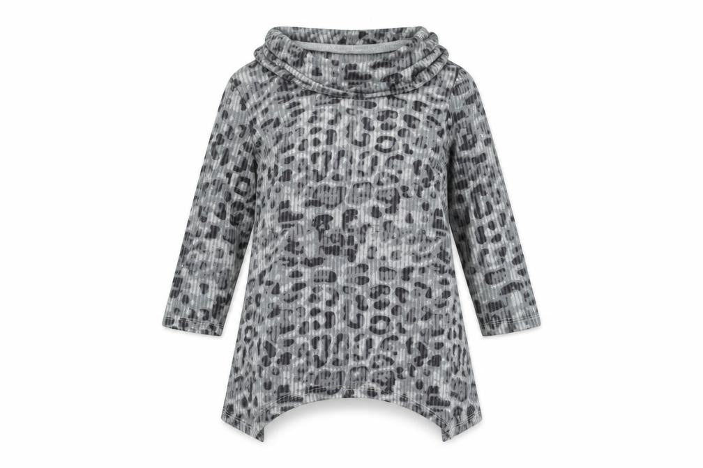 TIGI Womens Grey Roll Neck Geometric Polyester Pullover Jumper Size 14 - Size 14-16