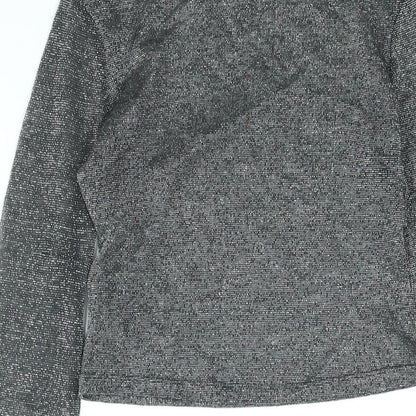 NA-KD Womens Silver Polyester Basic Blouse Size XS Mock Neck