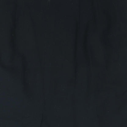 Richards Womens Black Polyester Straight & Pencil Skirt Size 12 Zip - Belted