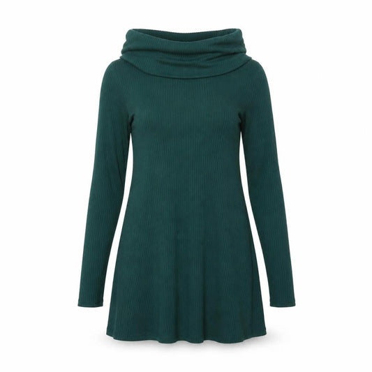 Apricot Womens Green Viscose A-Line Size 8 Roll Neck Pullover