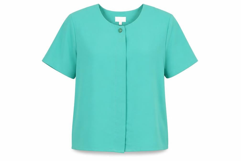 Lidiana Fenetti Womens Green Polyester Basic Blouse Size 16 Round Neck - Vintage