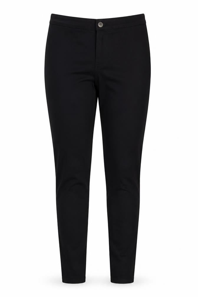 Denim & Co. Womens Black Cotton Blend Tapered Jeans Size 14 L30 in Regular Zip