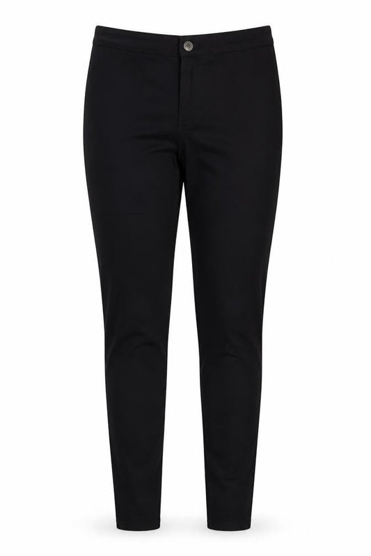 Denim & Co. Womens Black Cotton Blend Tapered Jeans Size 14 L30 in Regular Zip