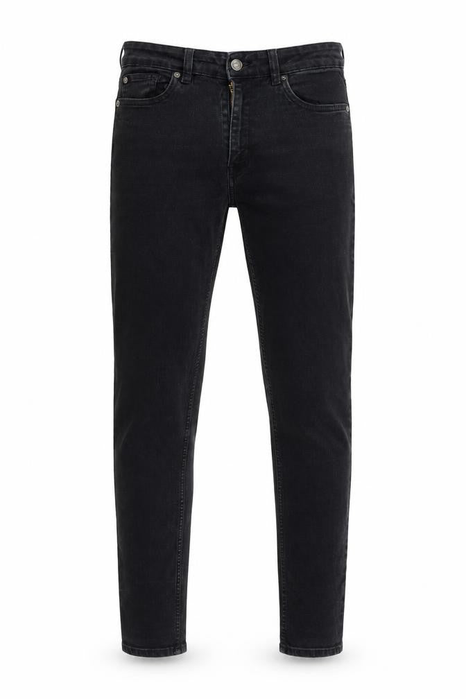 H&M Mens Grey Cotton Blend Tapered Jeans Size 32 in L28 in Regular Zip